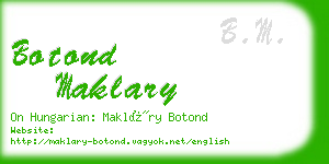 botond maklary business card